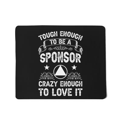 Sobriety Anniversary Sober Logo Alcoholics Aa Na Sponsor Mousepad
