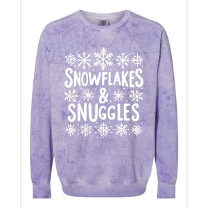 Snowflakes And Snuggles Cozy Christmas Vibe Cute Gift Colorblast Crewneck Sweatshirt