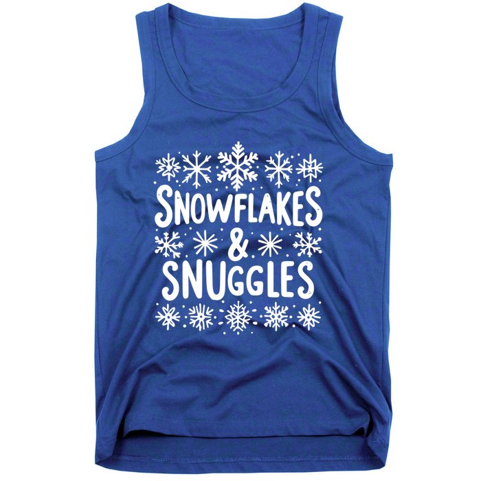 Snowflakes And Snuggles Cozy Christmas Vibe Cute Gift Tank Top