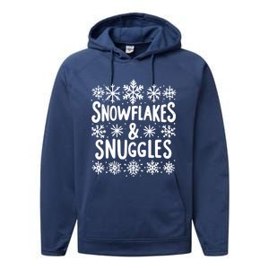 Snowflakes And Snuggles Cozy Christmas Vibe Cute Gift Performance Fleece Hoodie