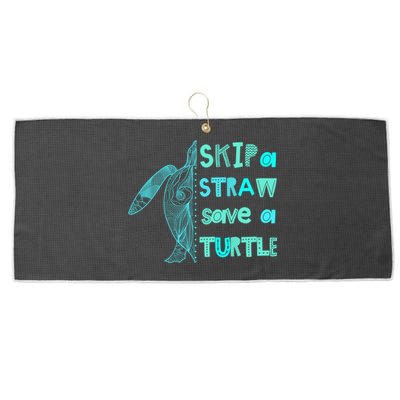 Skip A Straw Save A Turtle Gift Meaningful Gift Funny Gift Large Microfiber Waffle Golf Towel