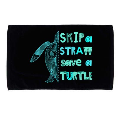 Skip A Straw Save A Turtle Gift Meaningful Gift Funny Gift Microfiber Hand Towel