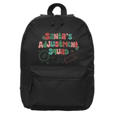 SantaS Adjustment Squad Christmas Chiropractor Xmas 16 in Basic Backpack