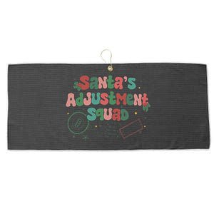 SantaS Adjustment Squad Christmas Chiropractor Xmas Large Microfiber Waffle Golf Towel