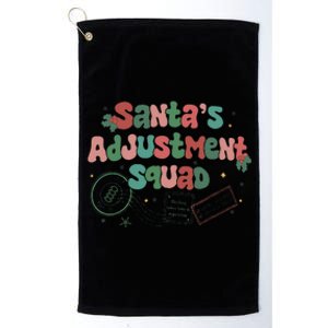 SantaS Adjustment Squad Christmas Chiropractor Xmas Platinum Collection Golf Towel