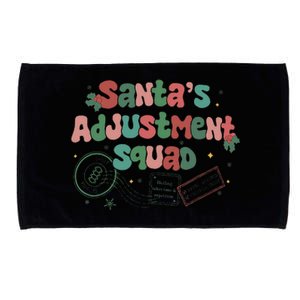 SantaS Adjustment Squad Christmas Chiropractor Xmas Microfiber Hand Towel