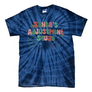 SantaS Adjustment Squad Christmas Chiropractor Xmas Tie-Dye T-Shirt