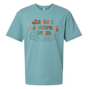 SantaS Adjustment Squad Christmas Chiropractor Xmas Sueded Cloud Jersey T-Shirt