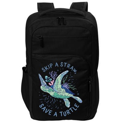 Skip A Straw Save A Turtle Ocean Impact Tech Backpack