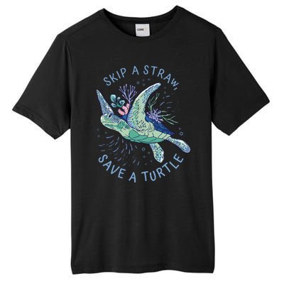 Skip A Straw Save A Turtle Ocean Tall Fusion ChromaSoft Performance T-Shirt