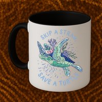 Skip A Straw Save A Turtle Ocean Mug