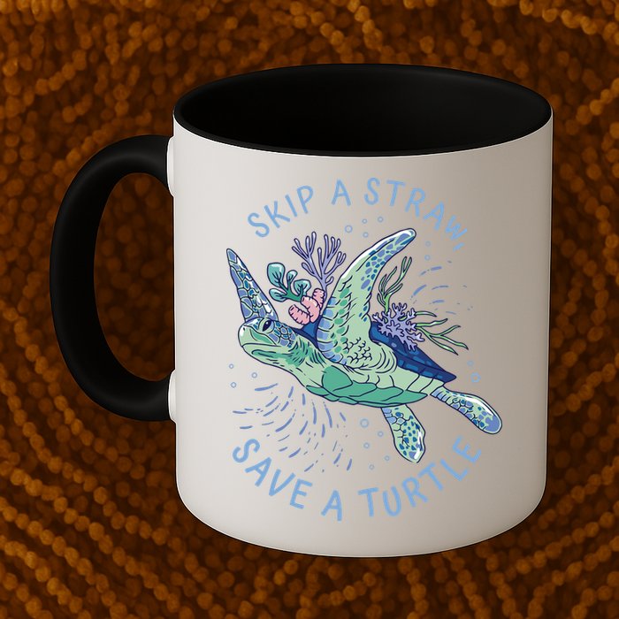 Skip A Straw Save A Turtle Ocean Mug