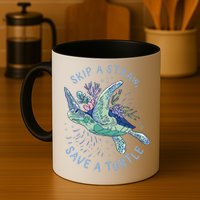 Skip A Straw Save A Turtle Ocean Mug