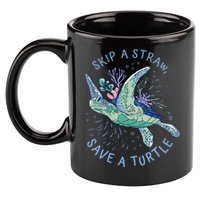 Skip A Straw Save A Turtle Ocean 11oz C Handle Ceramic Mug