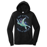 Skip A Straw Save A Turtle Ocean Women's Pullover Hoodie