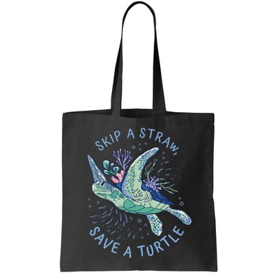 Skip A Straw Save A Turtle Ocean Bag