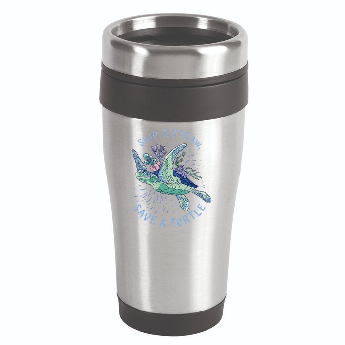 Skip A Straw Save A Turtle Ocean 16oz Travel Tumbler