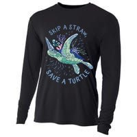 Skip A Straw Save A Turtle Ocean Cooling Performance Long Sleeve Crew