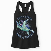 Skip A Straw Save A Turtle Ocean Womens Tank Top
