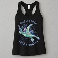 Skip A Straw Save A Turtle Ocean Womens Tank Top