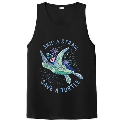 Skip A Straw Save A Turtle Ocean PosiCharge Competitor Tank