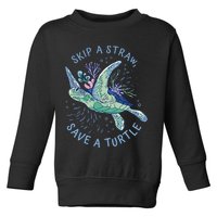 Skip A Straw Save A Turtle Ocean Toddler Sweatshirt