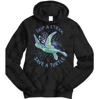 Skip A Straw Save A Turtle Ocean Tie Dye Hoodie