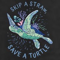 Skip A Straw Save A Turtle Ocean Trucker Hat