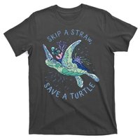 Skip A Straw Save A Turtle Ocean T-Shirt