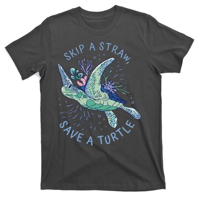 Skip A Straw Save A Turtle Ocean T-Shirt