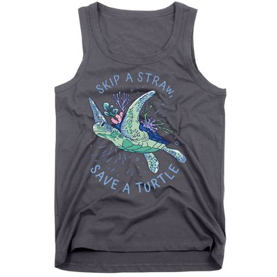 Skip A Straw Save A Turtle Ocean Tank Top