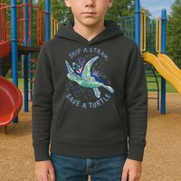 Skip A Straw Save A Turtle Ocean Kids Hoodie