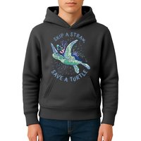 Skip A Straw Save A Turtle Ocean Kids Hoodie