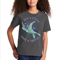 Skip A Straw Save A Turtle Ocean Kids T-Shirt