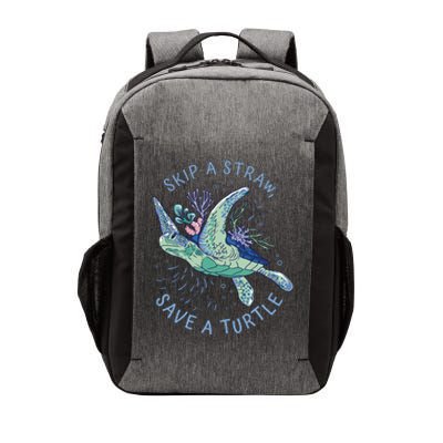 Skip A Straw Save A Turtle Ocean Vector Backpack