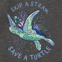 Skip A Straw Save A Turtle Ocean Vector Backpack