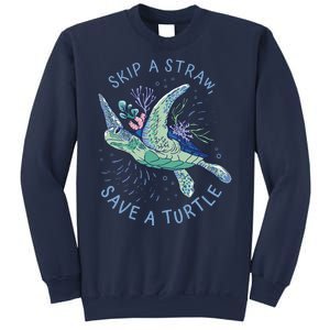 Skip A Straw Save A Turtle Ocean Sweatshirt