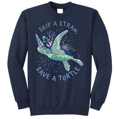 Skip A Straw Save A Turtle Ocean Sweatshirt