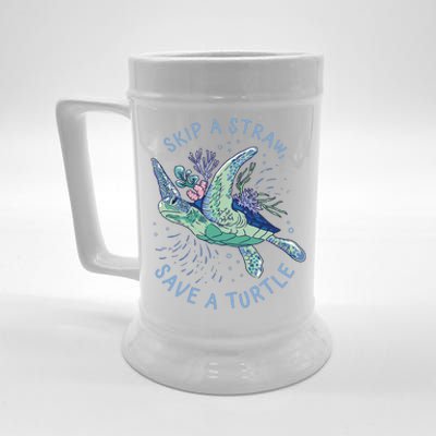 Skip A Straw Save A Turtle Ocean Beer Stein