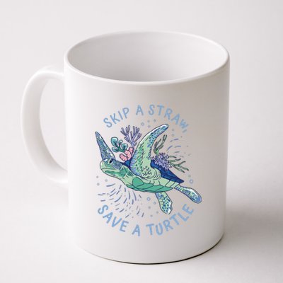 Skip A Straw Save A Turtle Ocean Coffee Mug