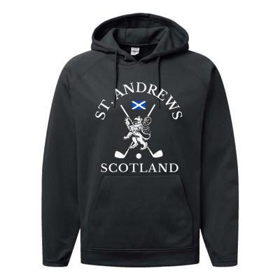 St. Andrews Scotland Golf Fan Performance Fleece Hoodie