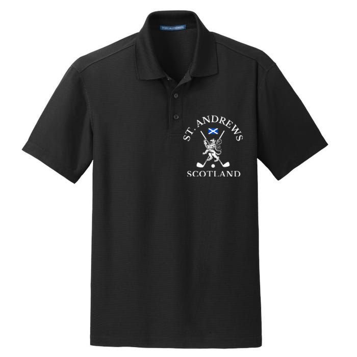 St. Andrews Scotland Golf Fan Dry Zone Grid Polo