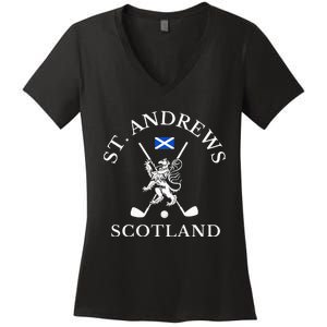 St. Andrews Scotland Golf Fan Women's V-Neck T-Shirt