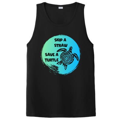 Skip A Straw Save A Turtle Funny Gift Meaningful Gift Funny Gift Tee Gift PosiCharge Competitor Tank