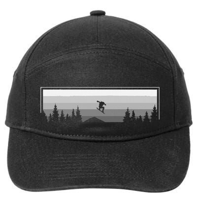 Snowboard Apparel Snowboarding Snowboarder Snowboard 7-Panel Snapback Hat