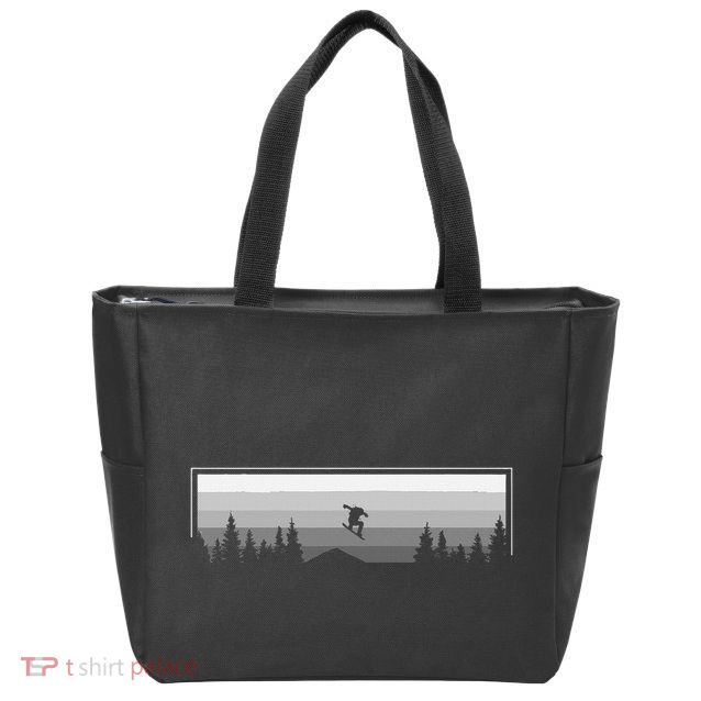 Snowboard Apparel Snowboarding Snowboarder Snowboard Zip Tote Bag