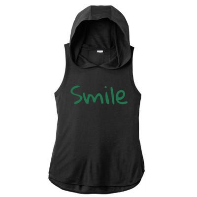 Smile At Someone National Smile Day Gift Ladies PosiCharge Tri-Blend Wicking Draft Hoodie Tank