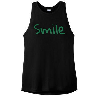 Smile At Someone National Smile Day Gift Ladies PosiCharge Tri-Blend Wicking Tank