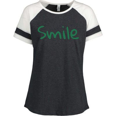 Smile At Someone National Smile Day Gift Enza Ladies Jersey Colorblock Tee