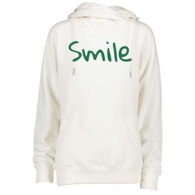 Smile At Someone National Smile Day Gift Womens Funnel Neck Pullover Hood